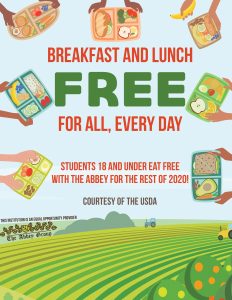 Breakfast and lunch free for all students 18 and under