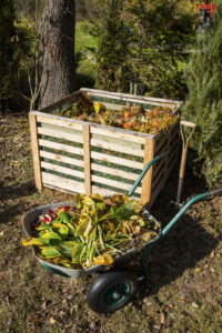 Image of compost bin in the garden